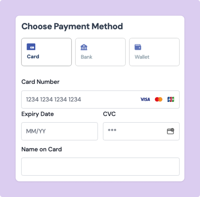 Payment methods